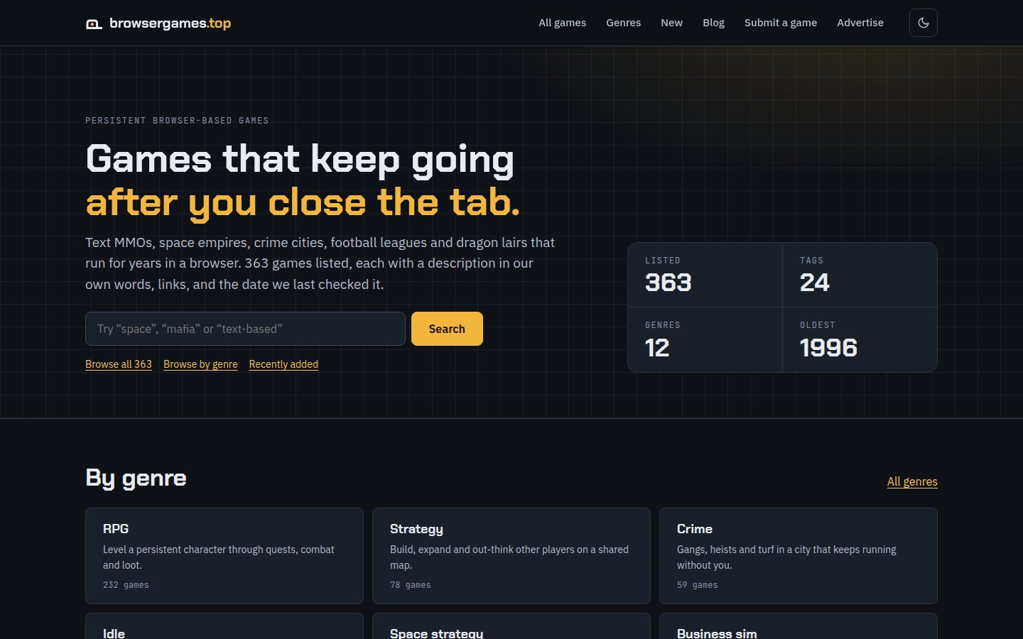 Screenshot of browsergames.top